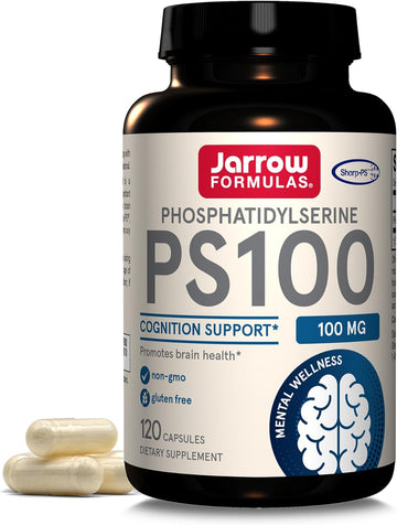 Jarrow Formulas Ps100 Phosphatidylserine, 100 Mg, Dietary Supplement For Brain Health And Cognition Support, 120 Capsules, Up To A 120 Day Supply