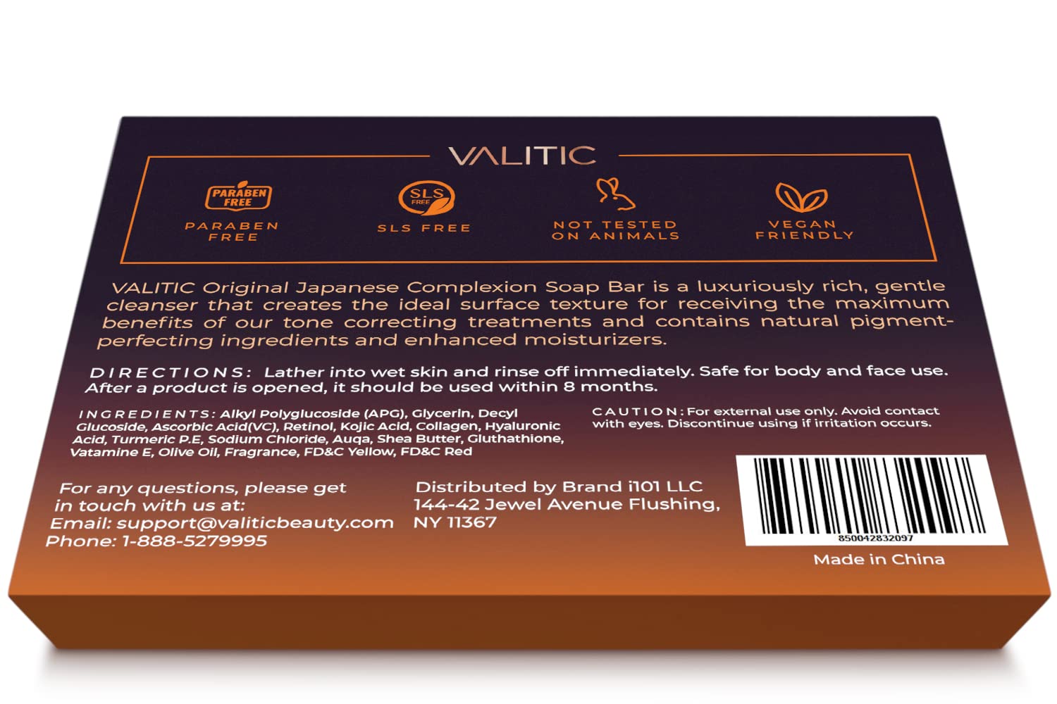 VALITIC Kojic Acid Soap for Hyperpigmentation - with Glutathione, Collagen & Vitamin C - Natural Soap Bars with Turmeric - Original Japanese Complex for Dark Spot Correction - 4 Pack : Beauty & Personal Care