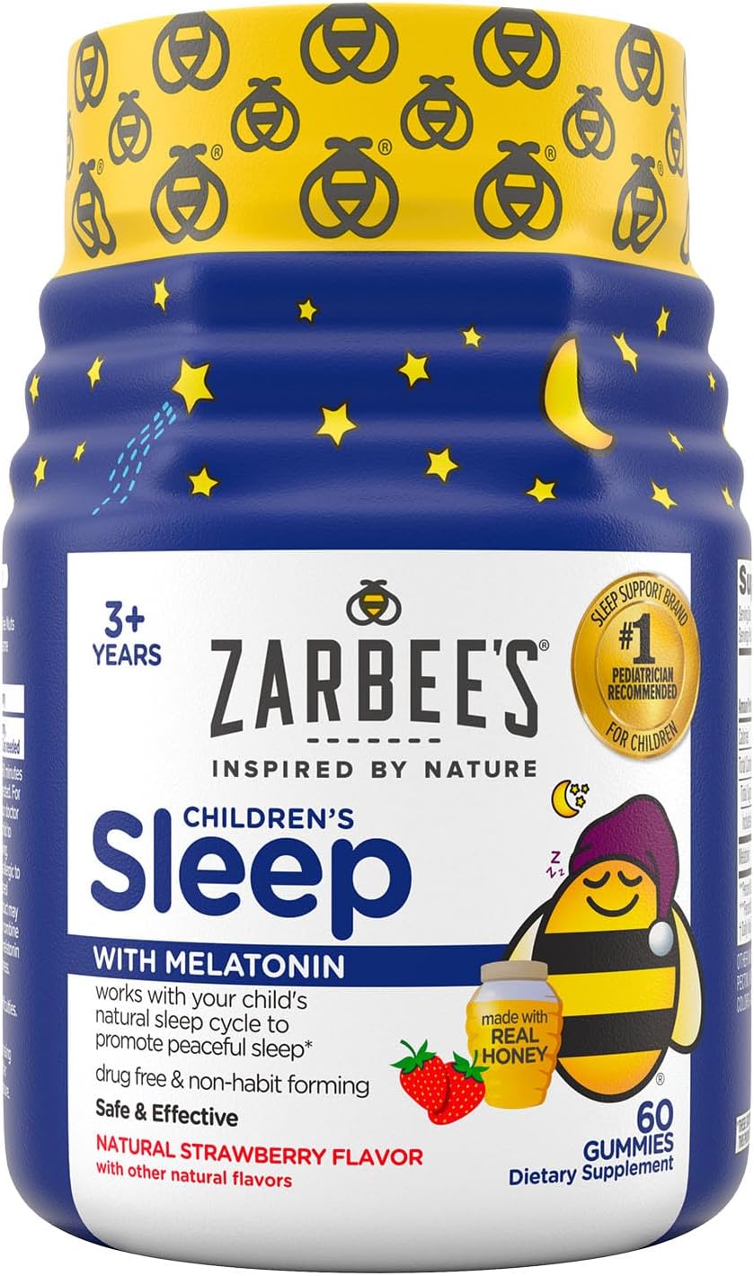 Zarbee'S Children'S Sleep With Melatonin, Strawberry, Gummies, 60 Count