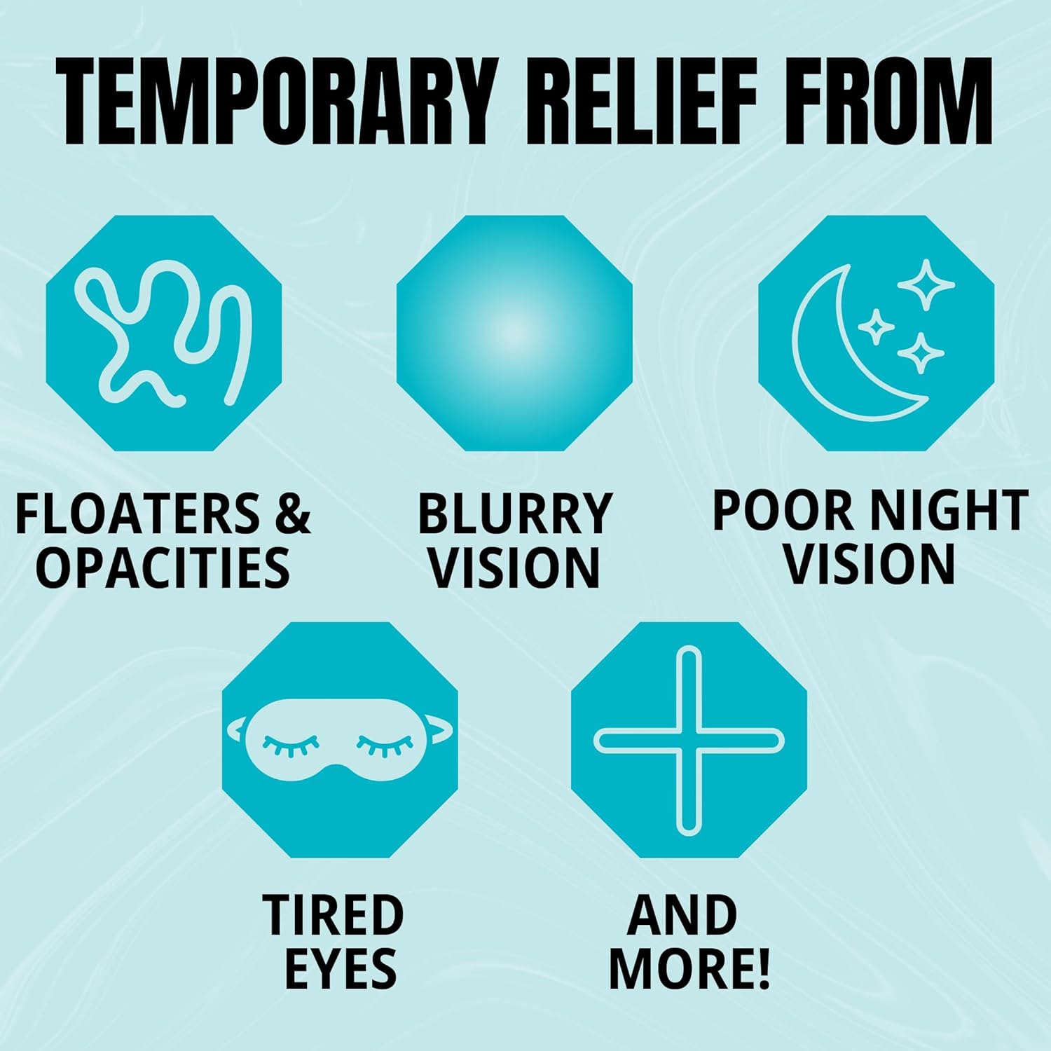 The Relief Products Natural Eyes Aging Eye Relief - 100% Natural Active Ingredients - Fast Dissolving Tablets For Eye Health, Poor Night Vision, Tired Eyes, Dryness And Redness 48Ct