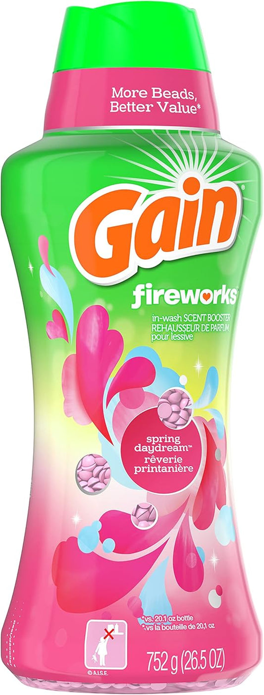 Gain Fireworks Laundry Scent Booster Beads, Spring Daydream, 26.5 Fl Oz, He Compatible