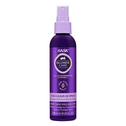 Hask Blonde Care 5-In-1 Leave-In Spray Conditioner - Vegan Formula, Cruelty Free, Color Safe, Gluten-Free, Sulfate-Free, Paraben-Free