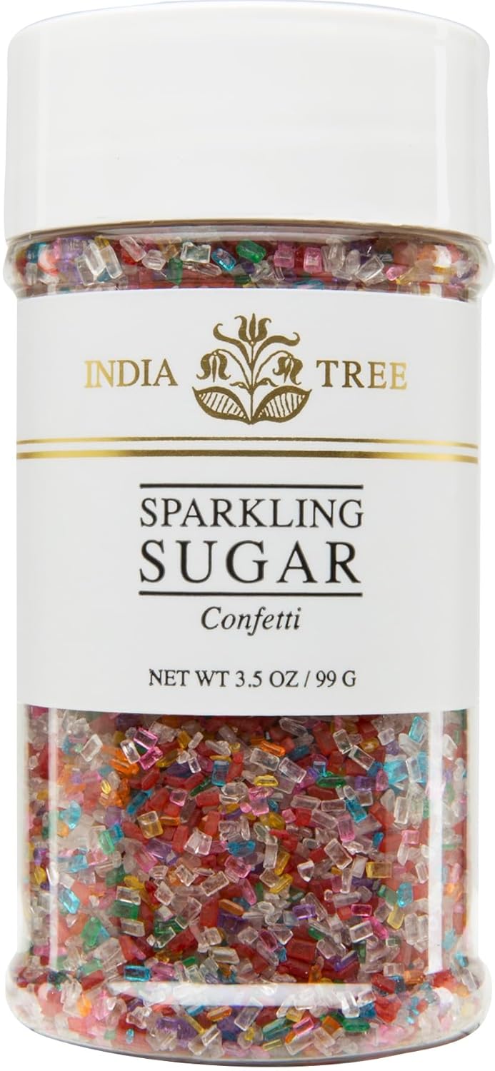 Pure Confetti Sparkling Sugar , Pantry Pak, Shimmery Sugar Sprinkles For Baking & Decorating, Small , 2.5 Oz Jar (Pack Of 1)