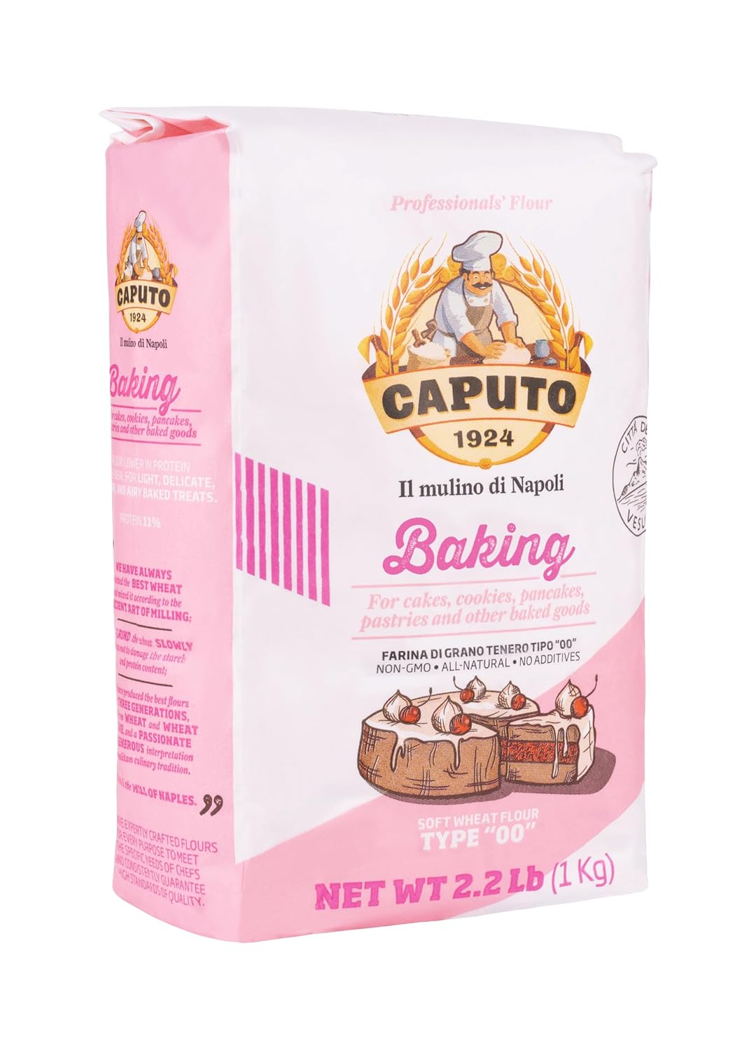 Antimo Caputo Baking (Pasticceria Pastry) 00 Flour 2.2 Pound Bag - For Desserts & Shortbreads - From Italy Type 00 Wheat