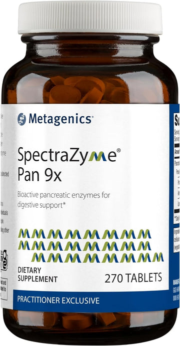 Metagenics Spectrazyme Pan 9X - Bioactive Pancreatic Enzymes For Digestive Support* - 270 Tablets