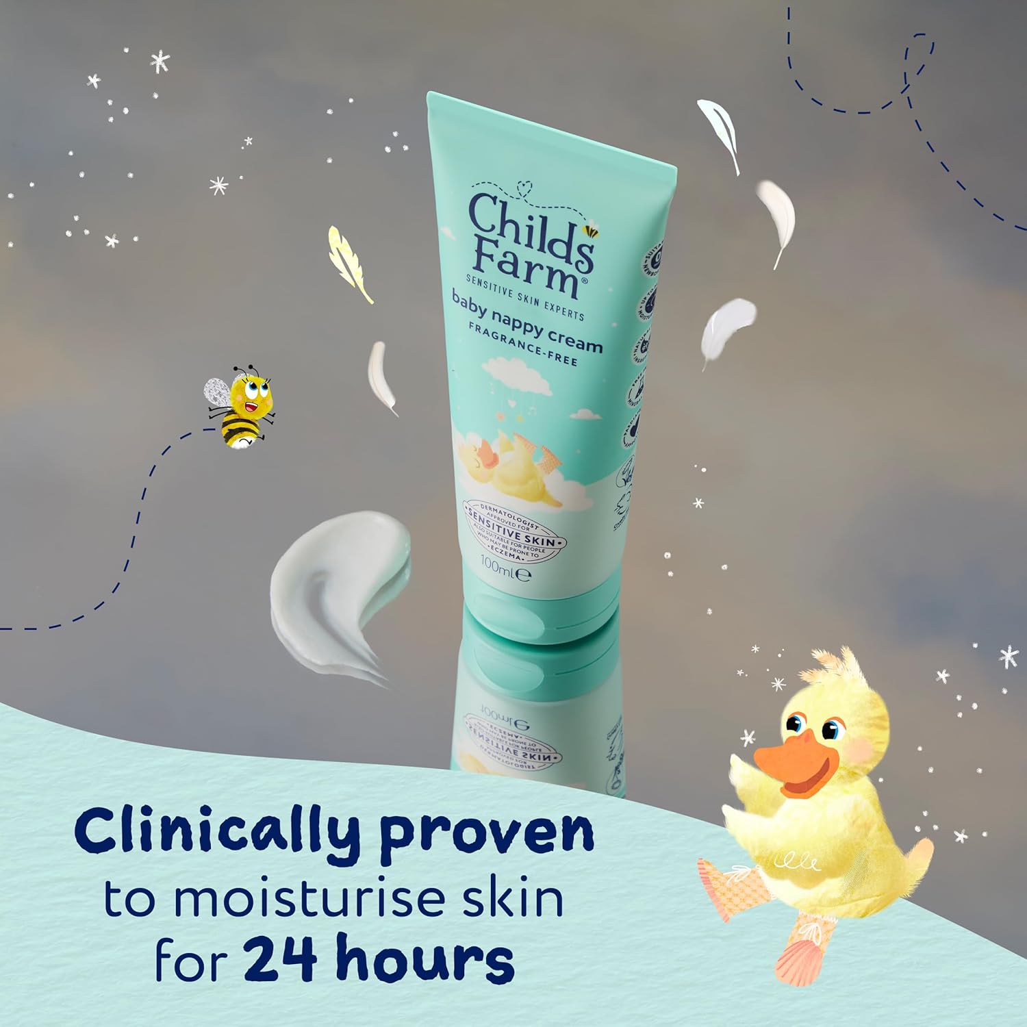Childs Farm Baby Nappy Cream, Fragrance Free | Soothing, Moisturising & Hydrating | Suitable For Newborns With Dry, Sensitive & Eczema-Prone Skin, 100Ml (Pack Of 2)