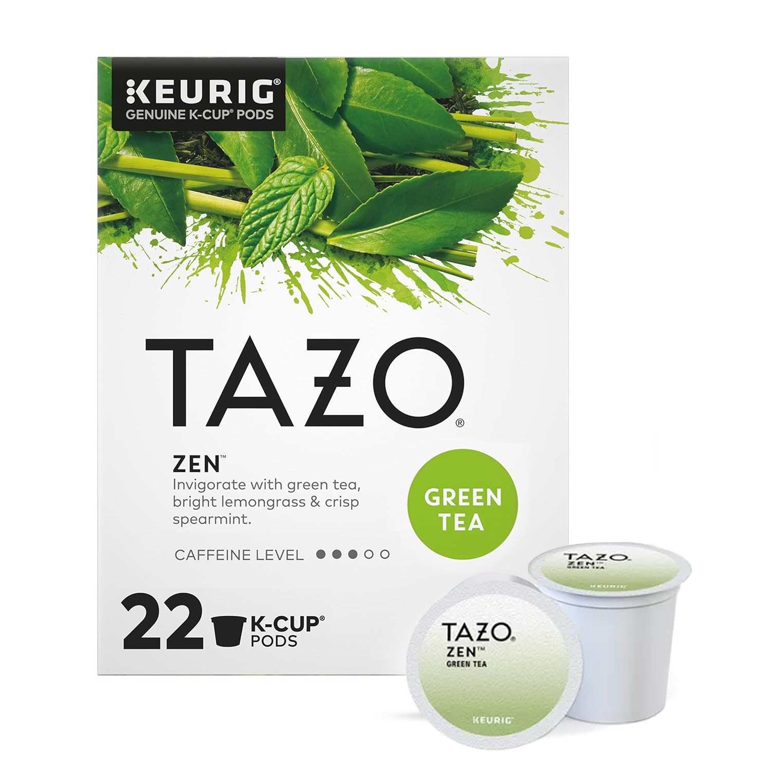 Tazo Tea K-Cups, Green Tea Zen, 22 Pods