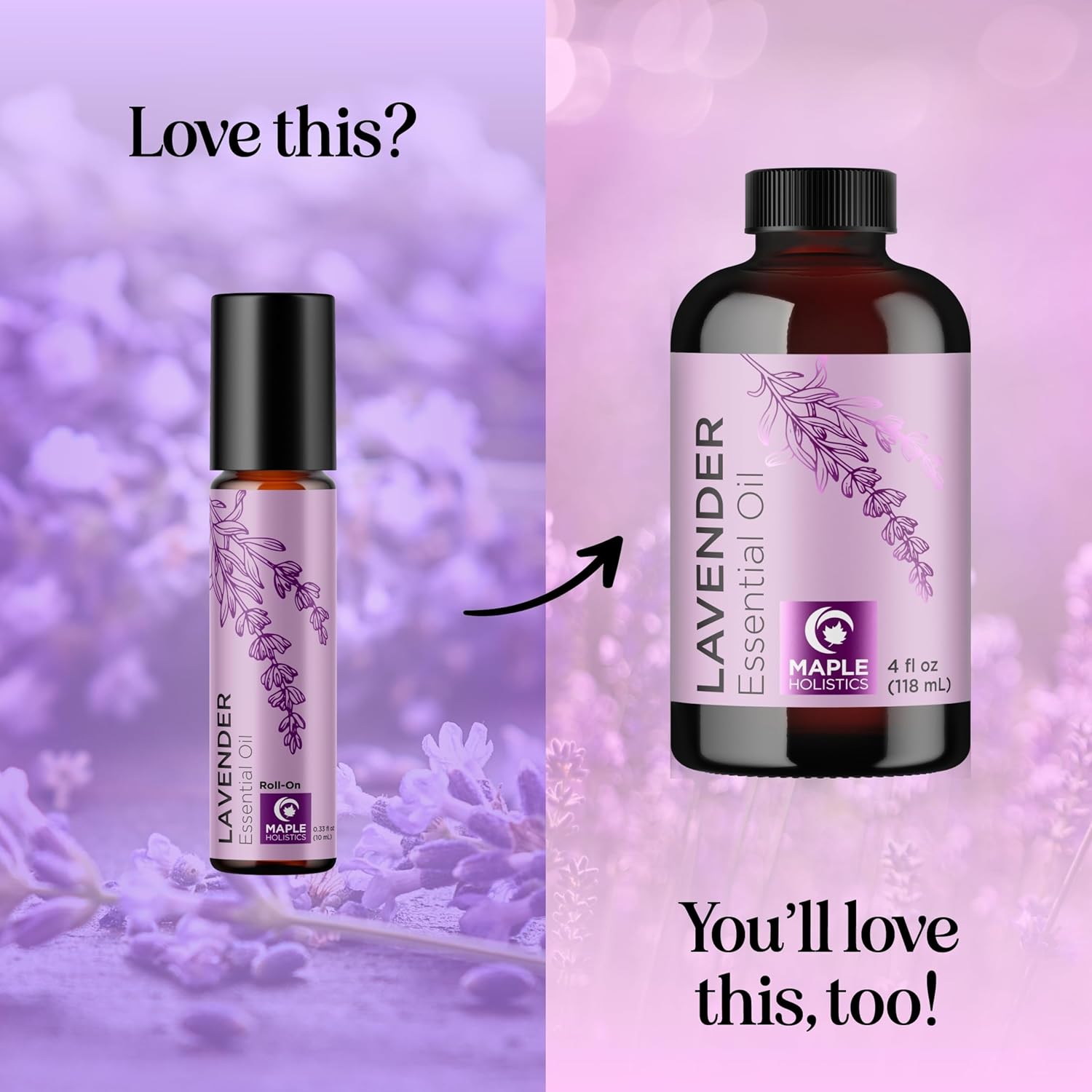 Lavender Essential Oil Roll On - Calming Aromatherapy Oil Roller for Sleep Headaches and Relaxation - Natural Pre-Diluted Sleep Oil for Nighttime Relaxation with Lavender Essential Oil for Skin 2-Pack