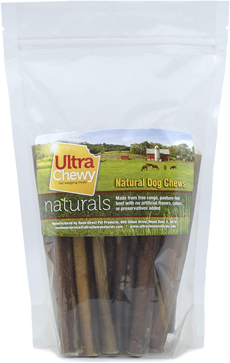 Ultra Chewy 6-Inch Odor Free Bully Stick 25 Pack: Best Bully Sticks for Small to Large Dogs - Top Choice Treats Sticks for a Healthy Chew - Fully Digestible - Rawhide Free : Pet Supplies