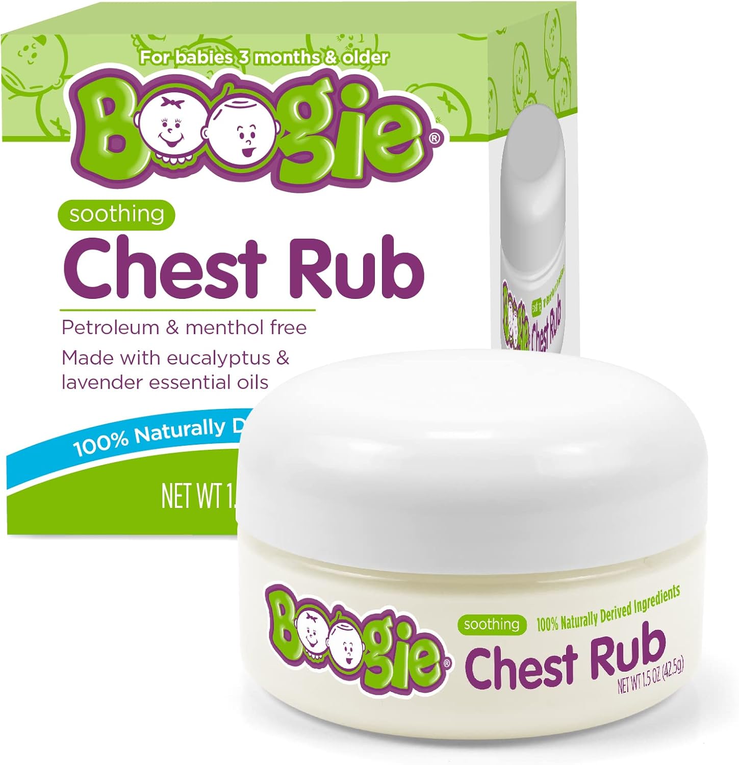 Boogie Chest Rub, Baby Chest Rub, Naturally Derived, 1.5Oz