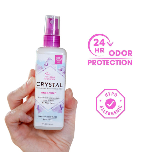Crystal Body Deodorant Spray-4 fl oz, 2 pack