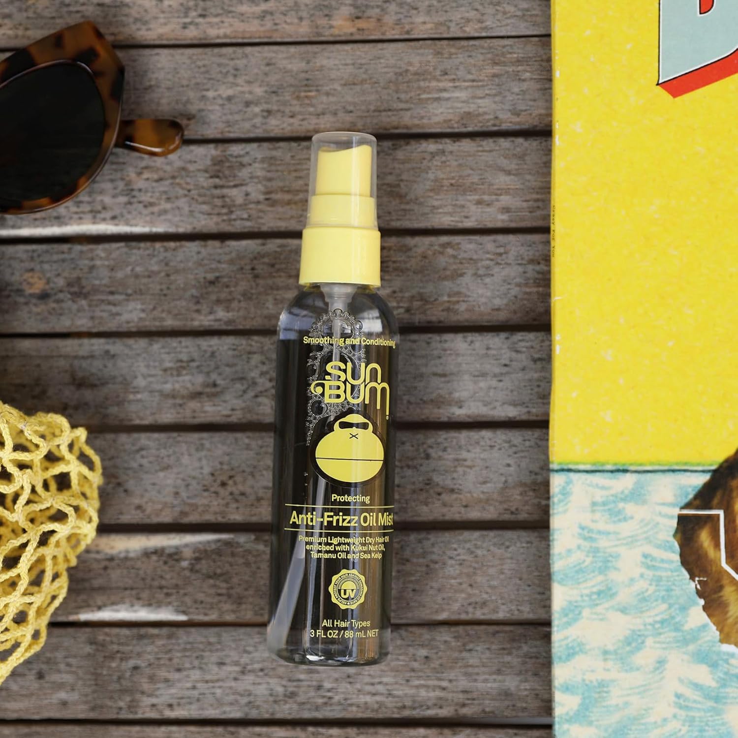 Sun Bum Protecting Anti-Frizz Oil Mist | Vegan and Cruelty Free Moisturizing Hair Protector Spray for All Hair Types | 3 oz : Beauty & Personal Care