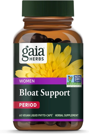 Gaia Herbs Bloat Support - Women's Health Supplement to Support Bloating & Digestion - Made with Dandelion Leaf, Burdock Root, Horsetail & More - 60 Vegan Capsules (30 Servings)