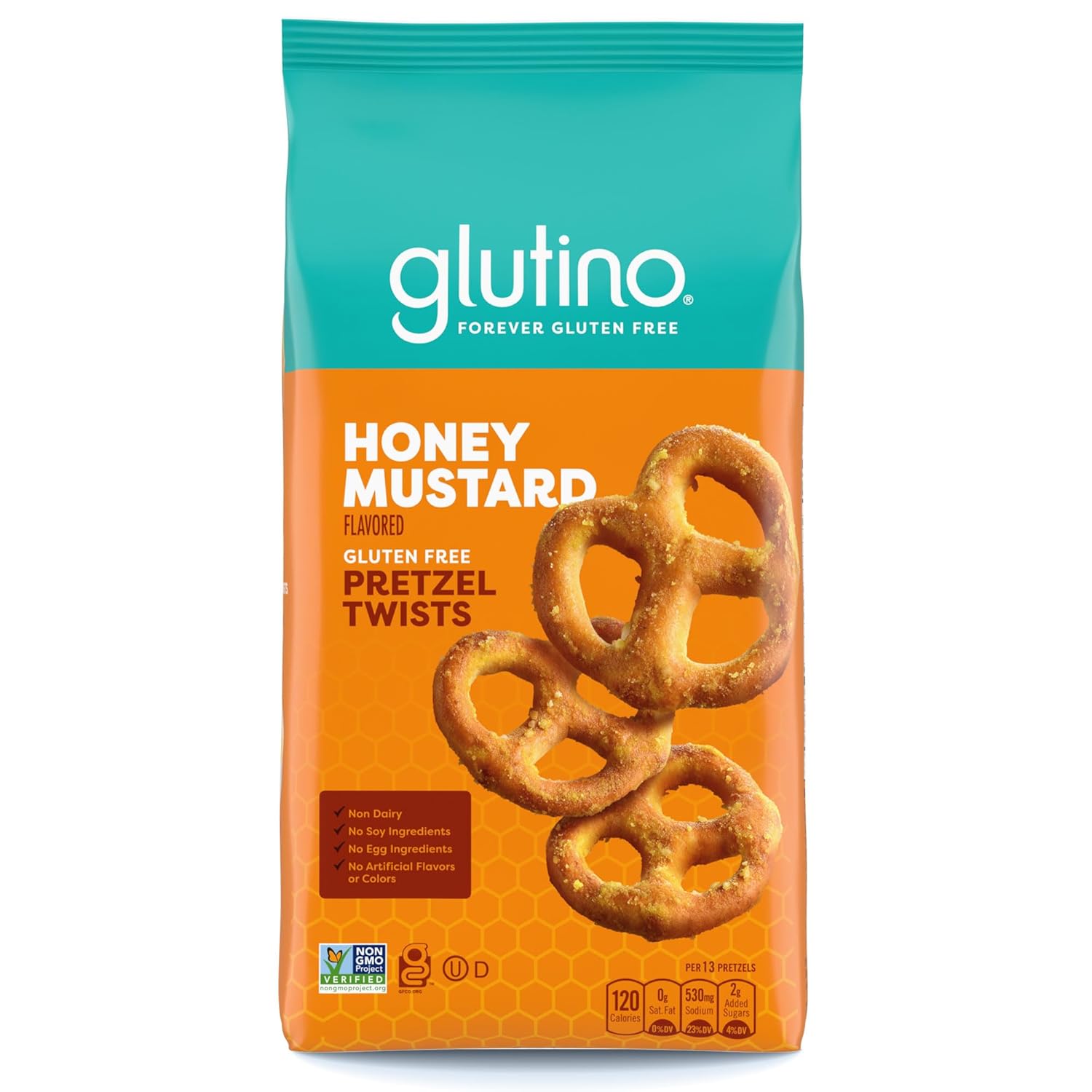 Glutino Gluten Free Honey Mustard Pretzel Twists, Gluten Free Snacks, 14.1 Oz