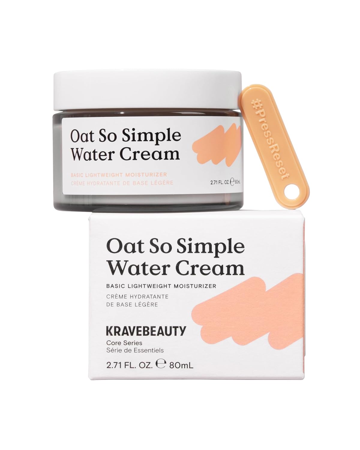 Kravebeauty Oat So Simple Water Cream, Enriched With Oat & Squalane To Soothe & Lock In Moisture, Everyday Moisturizer, For All Skin Types, Vegan & Cruelty Free, 2.7 Fl Oz