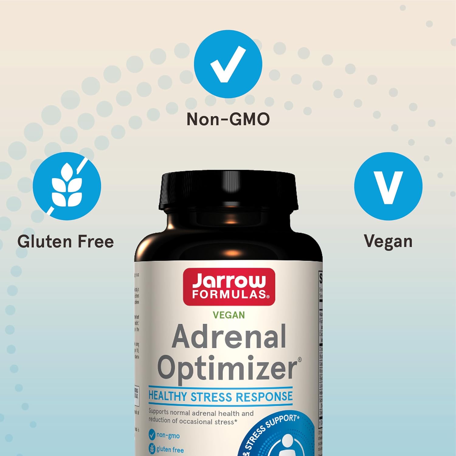 Jarrow Formulas Adrenal Optimizer with Ashwagandha, Chamomile and Schizandra Extract, Supports Reduction of Occasional Stress, 120 Vegan Tablets, 60 Day Supply : Health & Household