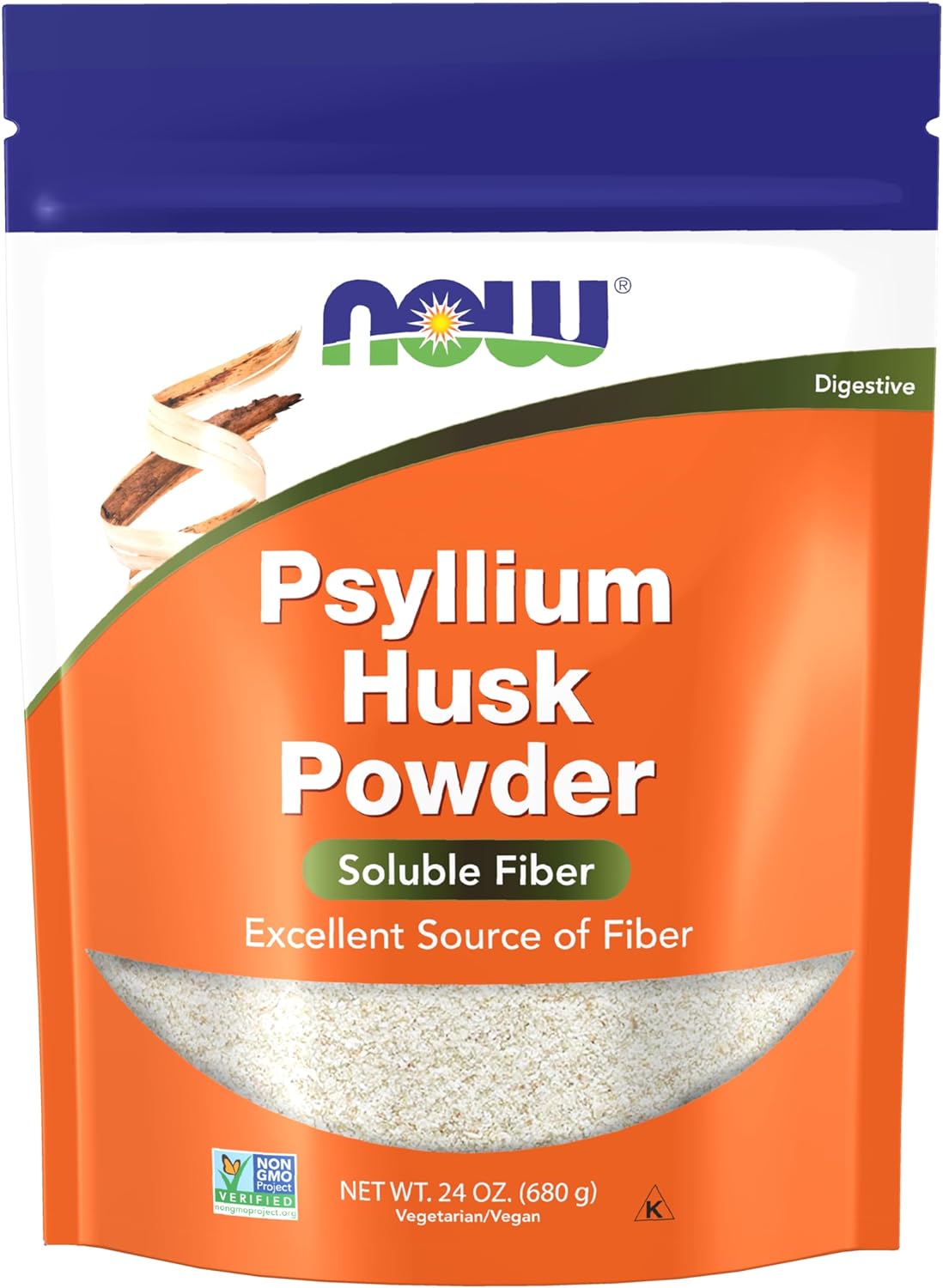 NOW Psyllium Husk Powder,24-Ounce