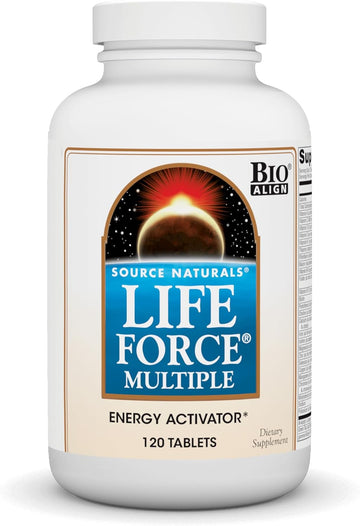 Source Naturals Life Force Multiple Daily Multivitamin High Potency Essential Vitamins, Minerals, Antioxidants & Nutrients - Energy & Immune Boost - 120 Tablets
