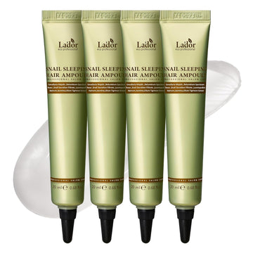 La'Dor Snail Sleeping Hair Ampoule Serum - Intensive Overnight Leave-In Mask - Treatment For Frizzy Dry Damaged Thinning Hair Korean Haircare Lador