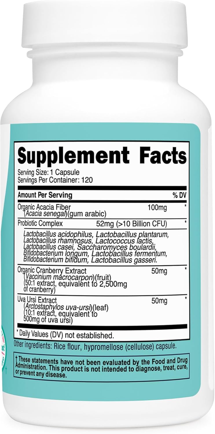 Nutricost Probiotic for Women 10 Billion CFU, 120 Capsules - Complex with Acacia Fiber, Uva Ursi & Cranberry Extract, Non-GMO & Gluten Free : Health & Household