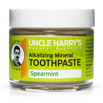 Uncle Harry's Spearmint Remineralizing Toothpaste | Natural Whitening Toothpaste Freshens Breath & Promotes Enamel | Vegan Fluoride Free Toothpaste