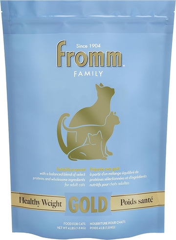 Fromm Healthy Weight Gold Dry Cat Food - Weight Management Cat Food For Adult & Senior Cats - Chicken Recipe - 4 Lb