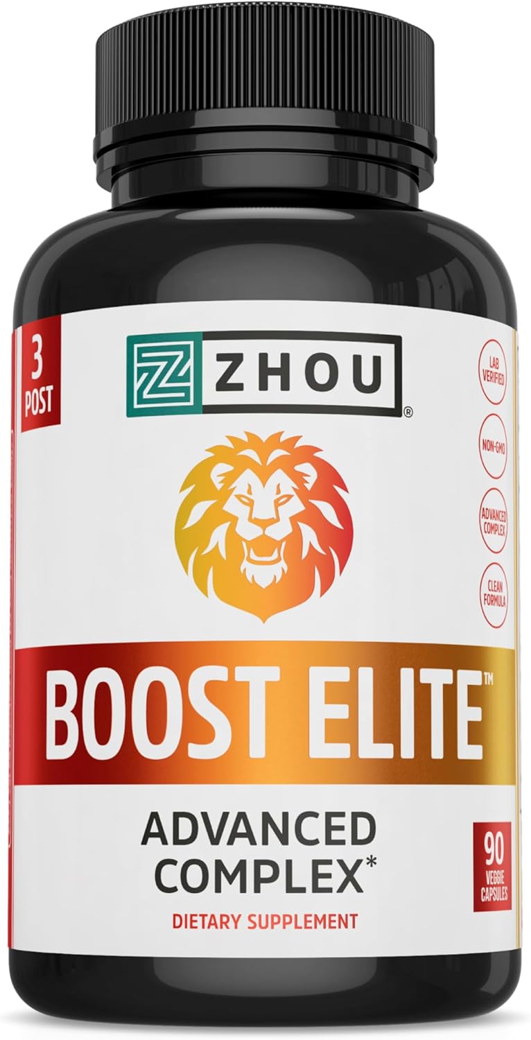 Zhou Boost Elite, Formulated To Increase Stamina & Energy Support, 30 Servings, 90 Veggie Caps