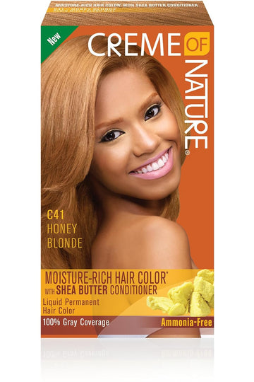 Creme Of Nature Moisture Rich Hair Color Kit, C41 Honey Blonde, 1 Application