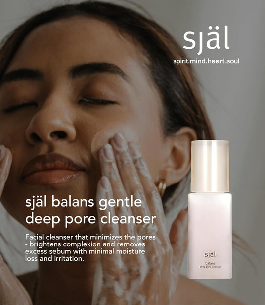 Sjal Skincare Balans Luxury Facial Cleanser, Gel-Crème Formula, Hydrating And Soothing, All Skin Types