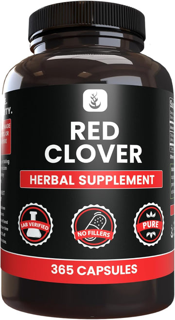 Pure Original Ingredients Red Clover (365 Capsules) No Magnesium Or Rice Fillers, Always Pure, Lab Verified
