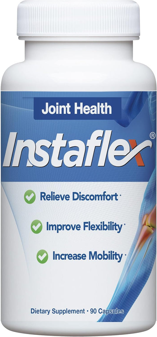 Instaflex Joint Support Supplement - Clinically Studied Joint Relief Blend of Glucosamine, MSM, White Willow, Turmeric, Ginger, Cayenne, Hyaluronic Acid - 90 Capsules