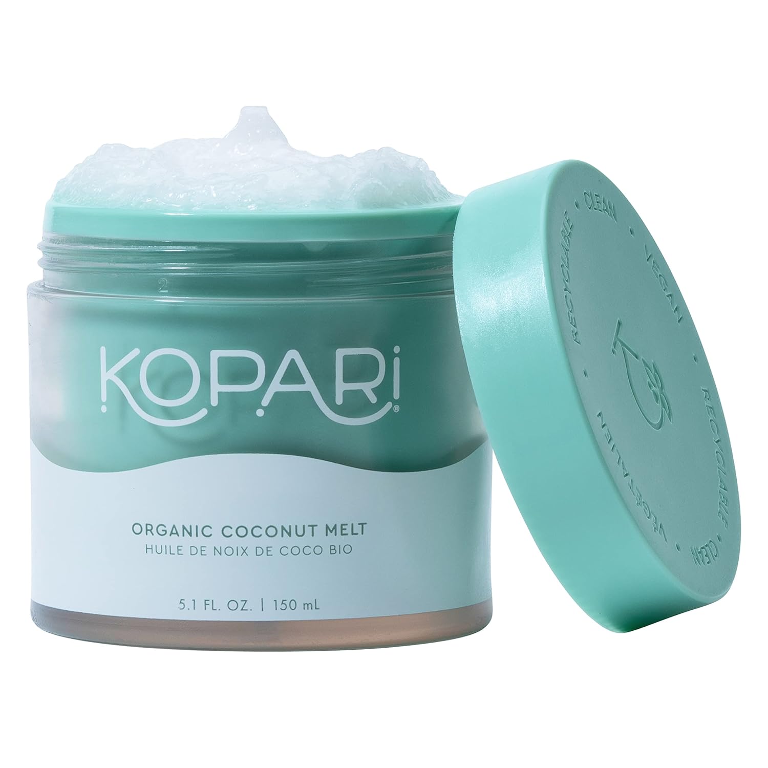 Kopari Organic Tahitian Vanilla Coconut Melt, Multi Purpose Moisturizer, 100% Unrefined Coconut Oil, Body, Hair And Face, Clean & Organic, 5 Oz