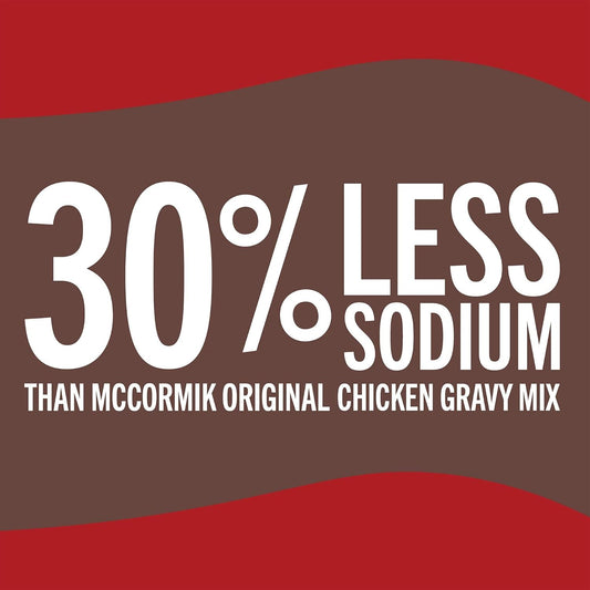 Mccormick 30% Less Sodium Chicken Gravy Mix, 0.87 Oz (Pack Of 12)