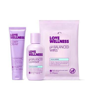 Love Wellness Ph Balancing Cleanser | Feminine Vulva Wash For Intimate Health & Hygiene | Fragrance-Free, Non-Irritating & Ph Matched | With Aloe Vera & Calendula For Sensitive Skin | 10 Fl Oz