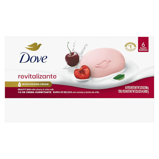 Dove Beauty Bar Soap 6 Bars Deep Exfoliating Charcoal Powder & Glycerin, For Softer, Smoother Skin, Scrubs Away Impurities 3.75 Oz
