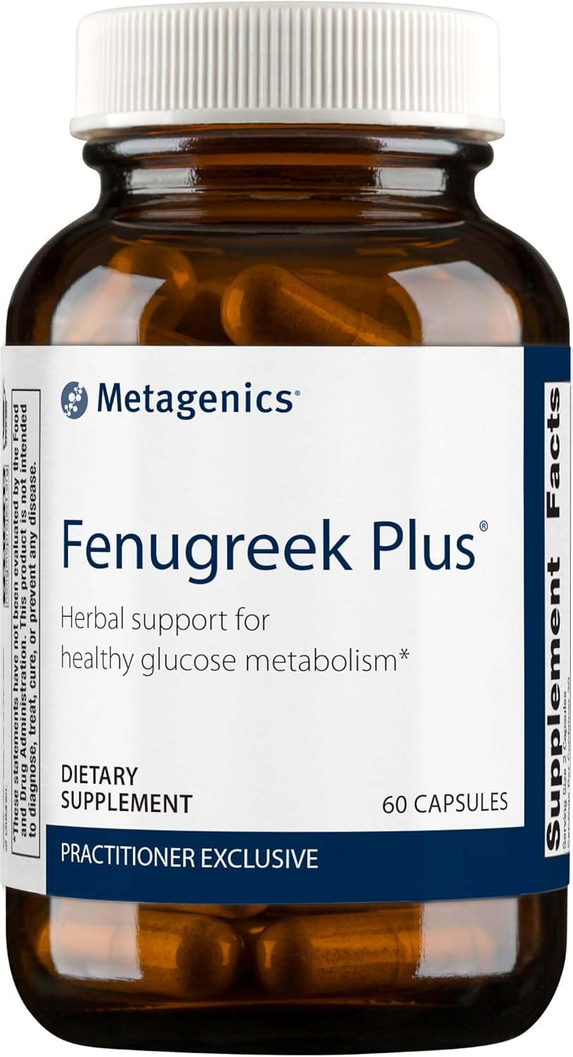 Metagenics Fenugreek Plus - Supports Healthy Metabolism* - Vegetarian Herbal Support - With Bitter Melon & Gymnema Extract - Non-Gmo & Gluten-Free - 60 Capsules