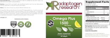 Omega Plus 1500 | 1500Mg Of The Omega 3 Fatty Acids Epa & Dha | Fish Oil In The Triglyceride Form Plus Lipase For Maximum Absorption | No Aftertaste | 60 Softgels
