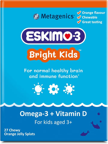 Eskimo-3 Bright Kids Fish Oil By Metagenics - Jelly Splats, 27 Servings