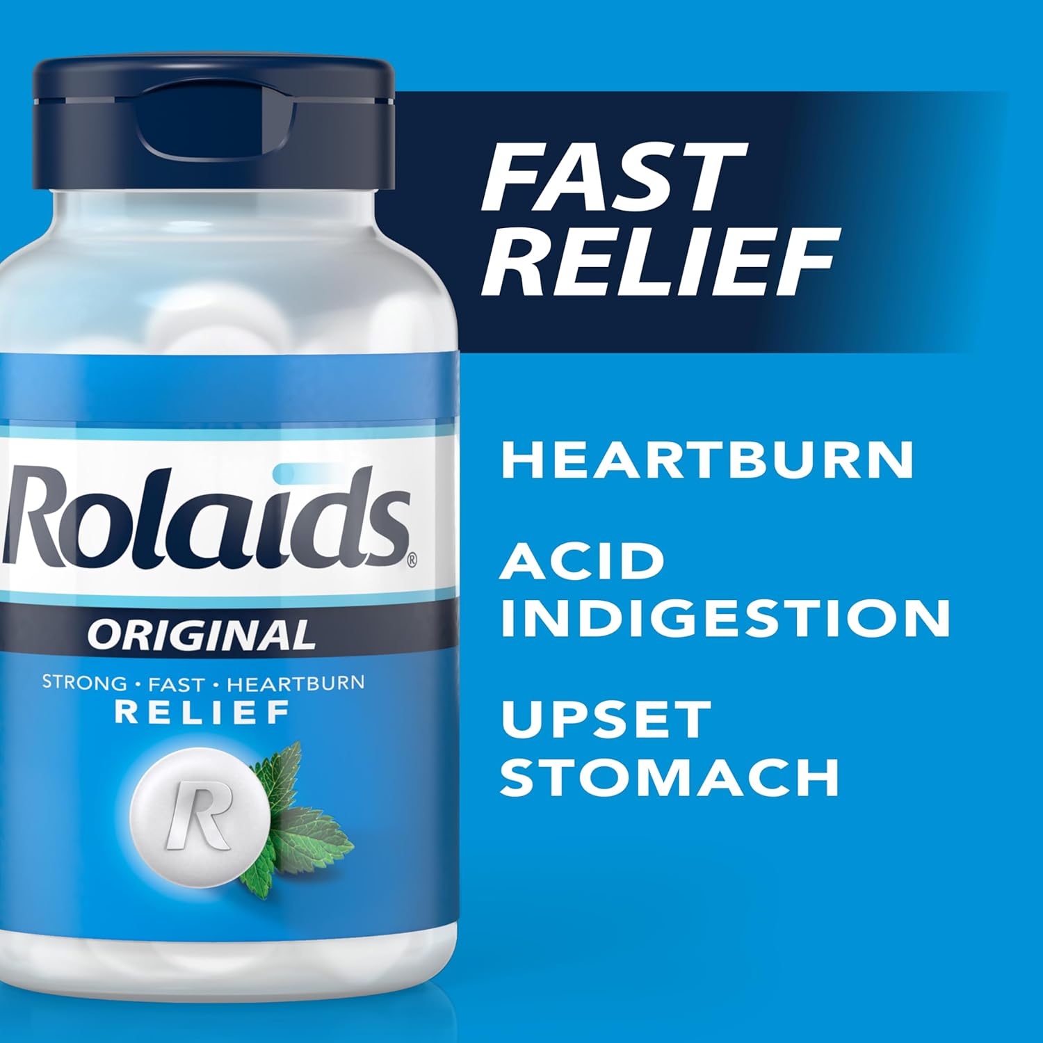 Rolaids Original Strength Antacid, 96 Chewable Tablets, Mint Flavor, Original Strength Heartburn Relief : Health & Household