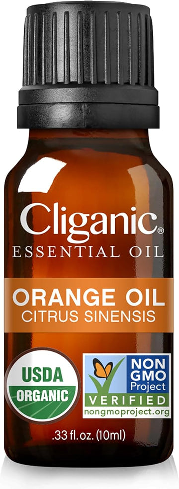 Cliganic Organic Sweet Orange Essential Oil, 10Ml - 100% Pure Natural