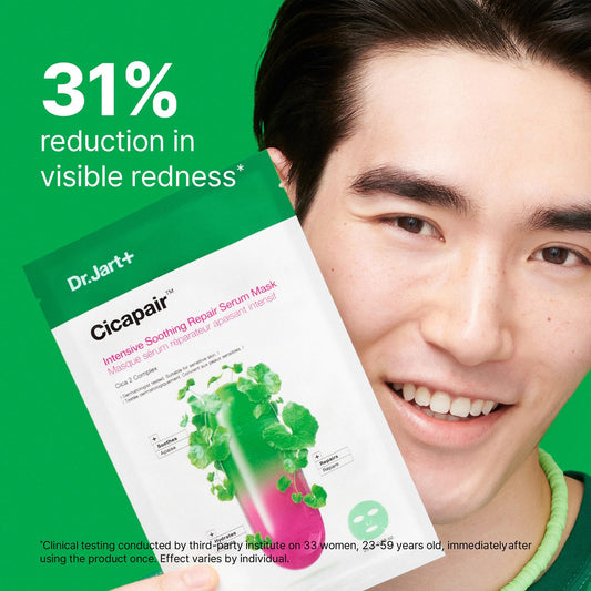 Dr.Jart+ Cicapair Sensitive Skin Serum Face Mask For Redness With Centella Asiatica | Sheet Mask | Korean Skin Care