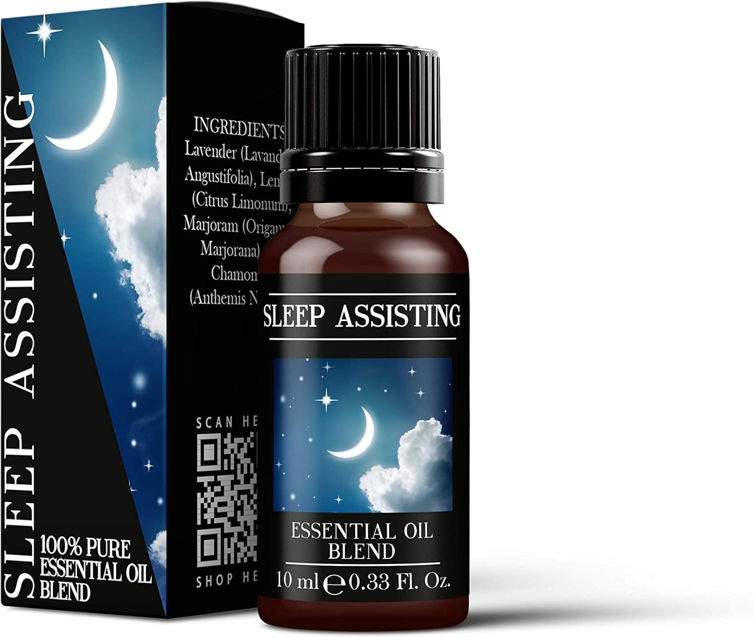 Mystix London | Sleep Assisting Pure & Natural Essential Oil Blend 10ml - for Diffusers, Aromatherapy & Massage Blends | Perfect as a Gift | Vegan, GMO Free