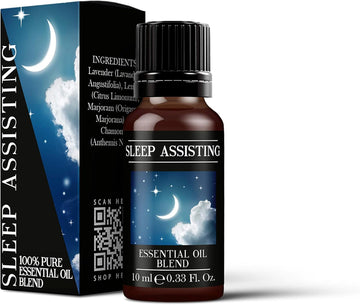 Mystix London | Sleep Assisting Pure & Natural Essential Oil Blend 10ml - for Diffusers, Aromatherapy & Massage Blends | Perfect as a Gift | Vegan, GMO Free