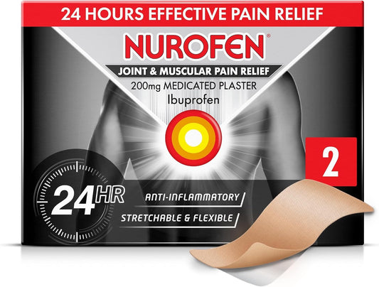 Nurofen 200mg Ibuprofen Patches - Pack Of 2 For Knee, Period, Muscle, Bone & Joint Discomfort, 24H Pain Relief : Amazon.co.uk: Health & Personal Care