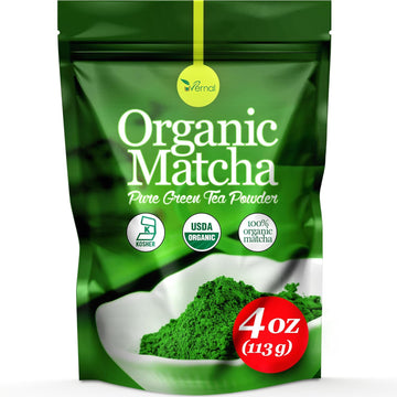 Uvernal Organic Matcha Green Tea Powder - 100% Pure Matcha For Smoothies Latte And Baking Easy To Mix - 4Oz Kosher Pareve