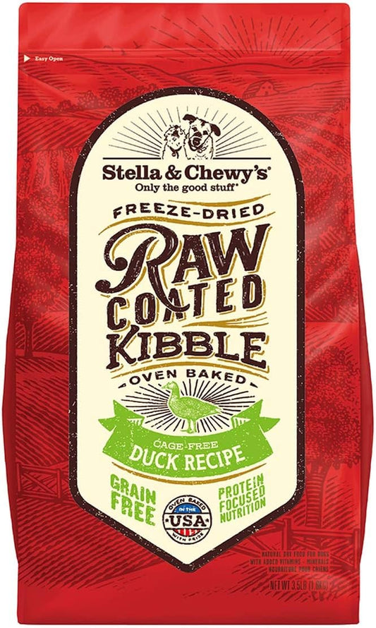 Stella & Chewy's, Cage-Free Duck Recipe Raw Coated Kibble Dry Dog Food, 3.5 Pound : Pet Supplies