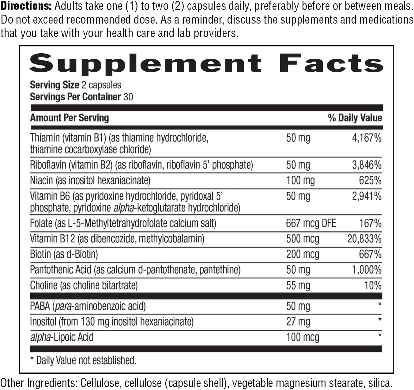 Country Life, Coenzyme B-Complex Vitamin, Support Energy And Metabolism, Daily Supplement, 60 Ct