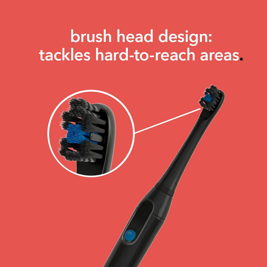 Colgate Hum Connected Smart Electric Toothbrush Refill Head, Black, 2 Pack
