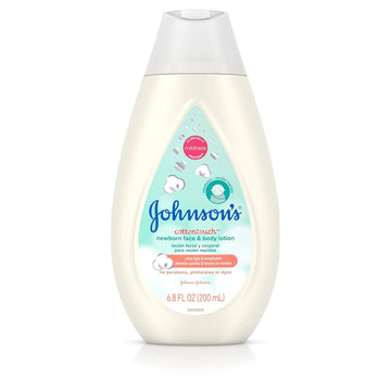 Johnson'S Cotton Touch Newborn Baby Face And Body Lotion, Made With Real Cotton, 6.8 Fl. Oz