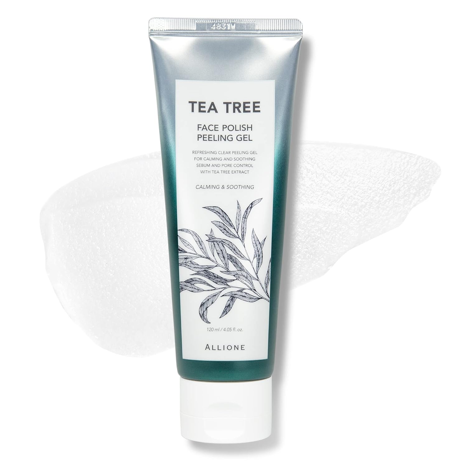 Face Scrub Peeling Gel Tea Tree | Deep Cleansing Face Wash, Korean Exfoliating, Low Irritation For All Skin, Moisturizing Glowing Gentle Dead Skin Remover, Sebum&Pore Care, 4.05 Fl Oz